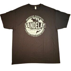 Vandelay Industries Black Graphic T-Shirt XL Jerzees Seinfeld The Boyfriend 90s